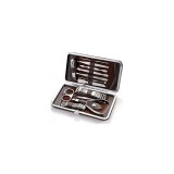 Mery style shop kft 12 részes komplett körömvágó- és körömformázó manikűr / pedikűr készlet szemöldök csipesszel és mitesszernyomóval - szürke