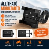 Mery style shop kft Alumínium telefontartó kerékpárhoz és motorkerékpárhoz - fekete