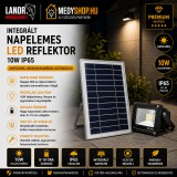 Mery style shop kft CClamp integrált napelemes LED reflektor 10W IP65 - fehér