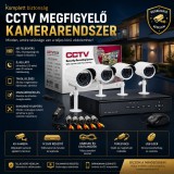 Mery style shop kft CCTV H.264 Komplett megfigyelő rendszer - 4 db kamera + vezérlőközpont