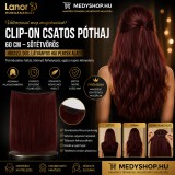 Mery style shop kft Clip-on csatos póthaj 60 cm - Sötétvörös