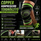 Mery style shop kft Copper kompressziós térdrögzítő - szürke/zöld