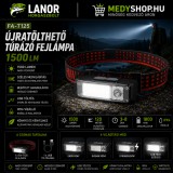 Mery style shop kft FA-T125 újratölthető túrázó fejlámpa USB-vel 1500 lm - fekete