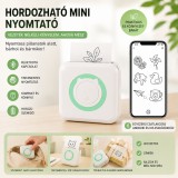 Mery style shop kft Hordozható mini nyomtató vezeték nélküli Bluetooth kapcsolattal - fehér (MS697)