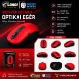 Mery style shop kft JX vezeték nélküli optikai egér 2.4GHz 3200 DPI - Piros