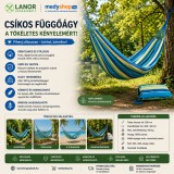 Mery style shop kft Kényelmes pamut függőágy egy személyes - Kék