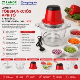 Mery style shop kft Luxury  többfunkciós aprító 4 pengével 1 literes tartállyal 250W - piros