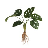 Mery style shop kft Monstera műnövény csokor gyökérkötegekkel, 43 cm (lukaslevelu-monster)