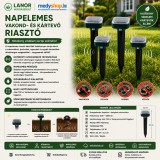 Mery style shop kft Napelemes Vakond- és Kártevő Riasztó készlet 4 db - fekete