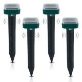 Mery style shop kft Napelemes Vakond- és Kártevő Riasztó készlet 4 db - fekete