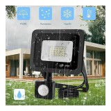 Mery style shop kft OUILA 20W LED reflektor mozgásérzékelővel IP65 vízálló kültéri világítás - fekete (KE22-707)