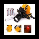 Mery style shop kft P50 COB LED akkus fejlámpa 200W extra fényerővel és biztonsági fénnyel - sárga (W648-P50)