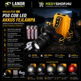 Mery style shop kft P50 COB LED akkus fejlámpa 200W extra fényerővel és biztonsági fénnyel - sárga (W648-P50)