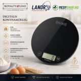 Mery style shop kft Royalty Line digitális konyhamérleg 5 kg terhelhetőséggel - fekete