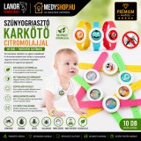 Mery style shop kft Szúnyogriasztó karkötő citromolajjal 10 db - vegyes színek