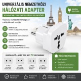 Mery style shop kft Univerzális nemzetközi hálózati adapter európai dugvillával - fehér (MS-602)