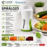 Mery style shop kft Zöldség és gyümölcs spirálozó - fehér/zöld