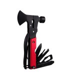 Merystyle 17 az 1-ben túlélőkészlet multifunkciós szerszám fejszével - fekete/piros (11344)