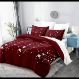 Merystyle 7 részes csillaghullás mintás ágyneműhuzat - Bordó