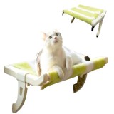 Merystyle Ablakra szerelhető macska függőágy - zöld-fehér