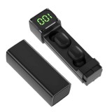 Merystyle BQC-01 TWS Bluetooth vezeték nélküli fülhallgató töltődobozzal - fekete