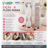 Merystyle Cicás plüss párna - Szürke - 90 cm