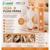 Merystyle Cicás plüss párna - Világosbarna - 70 cm