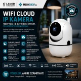 Merystyle Cloud-kamera 1080P WiFi biztonsági kamera felhőmentés funkcióval mozgásérzékeléssel - Fehér