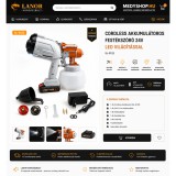 Merystyle Cordless akkumulátoros festékszóró 24V LED világítással - fehér/narancs (SL-0122)