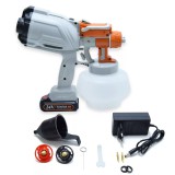Merystyle Cordless akkumulátoros festékszóró 24V LED világítással - fehér/narancs (SL-0122)