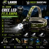Merystyle Cree LED fejlámpa beépített akkumulátorral zoom funkcióval - BL-6809