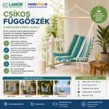 Merystyle Csíkos függőszék kék/zöld/sárga színben - 100x65 cm