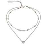 Merystyle Dupla bokalánc szívvel és gömbökkel - ezüst