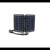 Merystyle Easy Power EP-1812 hordozható napelemes töltő 18V 12W USB 5V és 18V kimenettel IPX6 - fekete