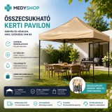 Merystyle Egyszerűen szétnyitható kerti pavilon 3x3 m - Bézs
