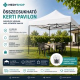 Merystyle Egyszerűen szétnyitható kerti pavilon 3x3 m - Fehér