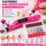 Merystyle Elektromos mini körömcsiszoló gép állítható fordulatszámmal - rózsaszín