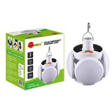 Merystyle FOLDGLAZE hordozható összecsukható 2 az 1-ben napelemes lámpa 210 lumen IPX5 vízállósággal - fehér (122)