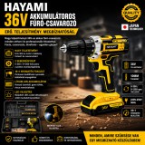 Merystyle Hayami HA-1005 akkumulátoros fúró-csavarozó 36V - sárga/fekete