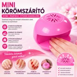 Merystyle Hordozható elektromos körömszárító mini ventilátorral - rózsaszín
