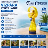 Merystyle Hordozható hűsítő vízpára ventillátor 9 cm lapáttal - Sárga