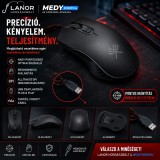 Merystyle Izoxis gamer egér 7 programozható gombbal 7200 DPI - fekete