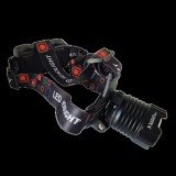 Merystyle JF-T116 LED fejlámpa CREE P100 LED zoom funkcióval és powerbank funkcióval - fekete