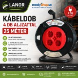 Merystyle Kábeldob 4 db aljzattal - 25 m