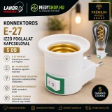 Merystyle Konnektoros E-27 izzó foglalat kapcsolóval, 5 db (5db-izzofoglalat)