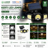 Merystyle Kültéri indukciós napelemes COB LED fali lámpa PIR szenzorral - 140 LED - fekete (SH-1206BF)