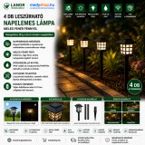 Merystyle Leszúrható kerti napelemes lámpa, 4 db - fekete