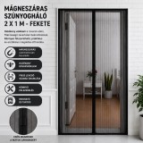 Merystyle Mágneszáras szúnyogháló 2 x 1 m - Fekete