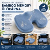 Merystyle MEMORY BAMBOO ortopédiai ülőpárna - kékesszürke