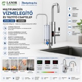 Merystyle Multifunkciós vízmelegítő és tisztító csaptelep 3300W digitális kijelzővel - ezüst (ZSWK-D02)